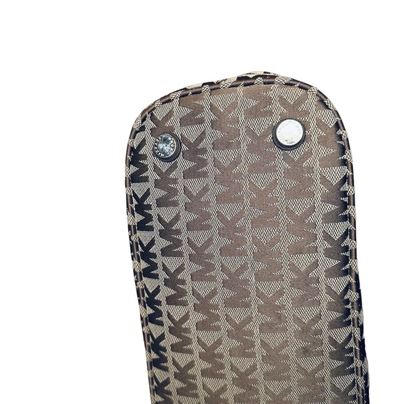 Michael Kors - Jet Set MK Signature Beige Jacquard Tote Bag - Picture 5 of 11